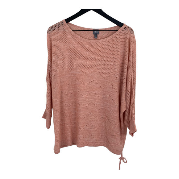 Soho NY&C Womens Open Knit Sweater Light Orange Sz‎ XL - Picture 1 of 4